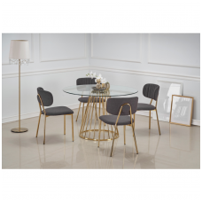 LIVERPOOL glass round dining table