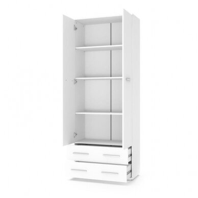 LIMA REG-2 белый двухдверный шкаф с ящиками