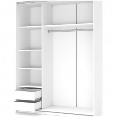 LIMA S-1 sonoma oak / white colored wardrobe with sliding doors 2