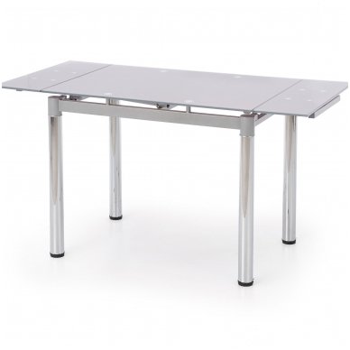 LOGAN 2 серый cтеклянный cкладной обеденный стол 3