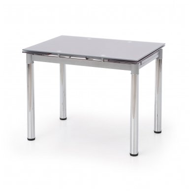 LOGAN 2 серый cтеклянный cкладной обеденный стол 4