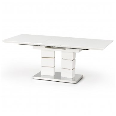 LORD white lacquered extension dining table 7