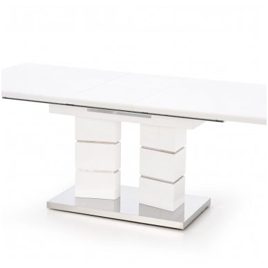 LORD baltas lakuotas išskleidžiamas valgomojo stalas 2