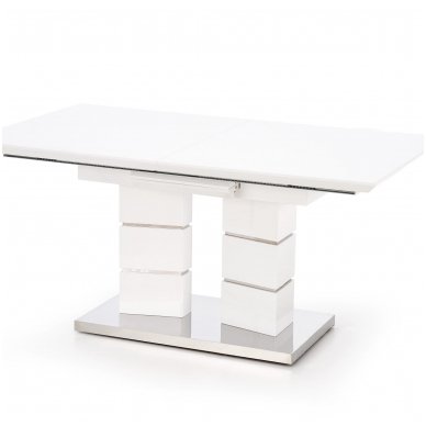 LORD baltas lakuotas išskleidžiamas valgomojo stalas 3
