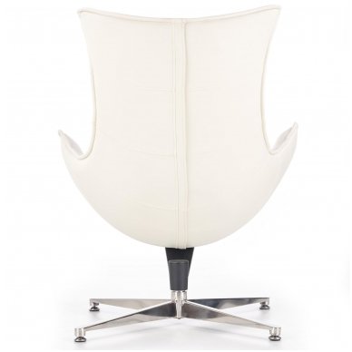 LUXOR white leather armchair 3