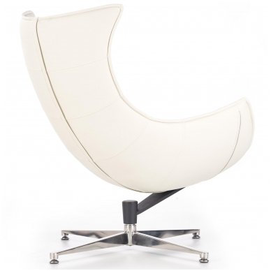 LUXOR white leather armchair 2