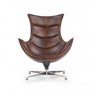 LUXOR brown leather armchair 3