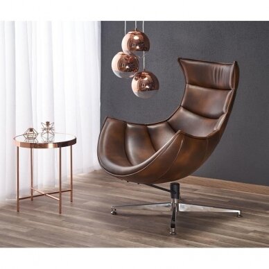 LUXOR brown leather armchair