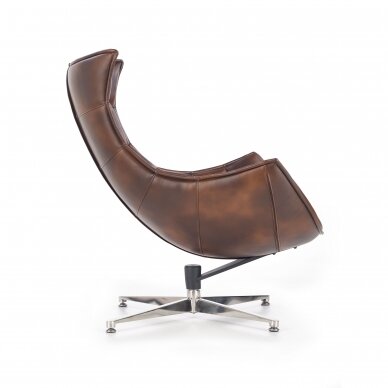 LUXOR brown leather armchair 4