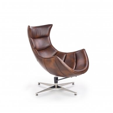 LUXOR brown leather armchair 5