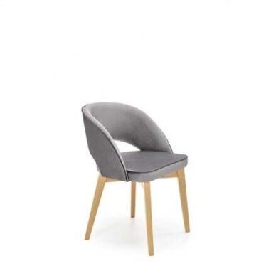 MARINO pilka medinė kėdė
