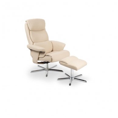 MAYER armchair with footrest