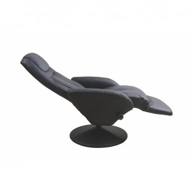 OPTIMA black armchair with drop down footrest 2