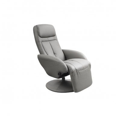 OPTIMA grey armchair with drop down footrest