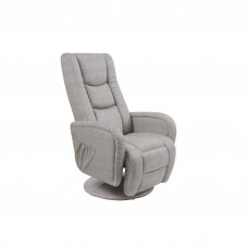 PULSAR 2 tamsiai pilka kėdė su masažo funkcija