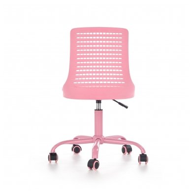 PURE rožinė vaikiška kėdė su ratukais 3