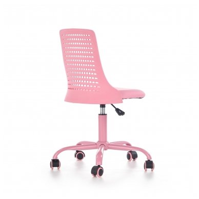 PURE rožinė vaikiška kėdė su ratukais 2