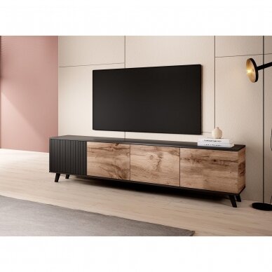 RANDOM RTV-3 votan oak / black colored TV- stand with drawers 5