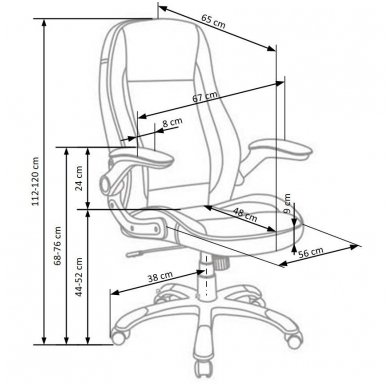 SATURN white guide office chair on wheels 2