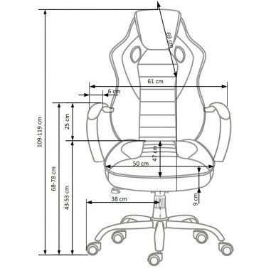 SCROLL red guide office chair on wheels 3