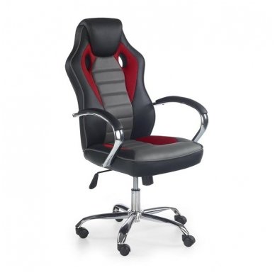 SCROLL red guide office chair on wheels