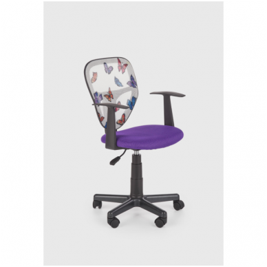 SPIKER violetinė vaikiška kėdė su ratukais