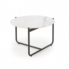 ACUNA white marble imitation round coffee/magazine table