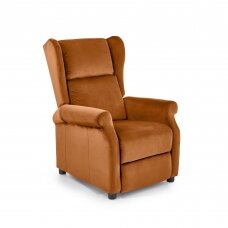 AGUSTIN 2 cinnamone armchair with drop down footrest