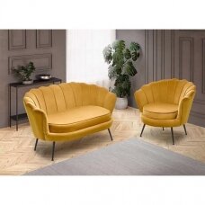 AMORINITO 2 XL garstyčių spalvos sofa