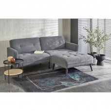 CORNELIUS grey foding sofa with footrest