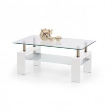 DIANA INTRO белый стеклянный kофейный / журнальный столик цвета бетон