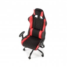DRAKE juodos / raudonos spalvos vadovo biuro kėdė su ratukais