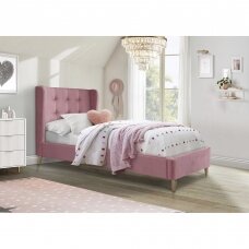 ESTELLA 90 rožinė dvigulė miegamojo lova