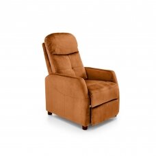 FELIPE 2 cinnamon colored armchair with drop down footrest