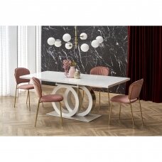 GALARDO white extension dining table