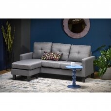 GERSON grey foding sofa with footrest