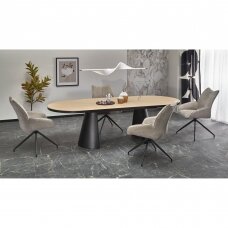 GIACOMO oval extension dining table