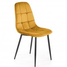 K417 garstyčių spalvos metalinė kėdė