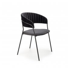 K426 juoda metalinė kėdė