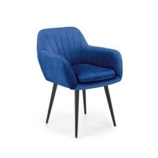 K429 mėlyna metalinė kėdė