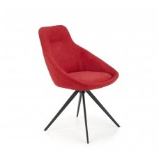 K431 raudona metalinė kėdė