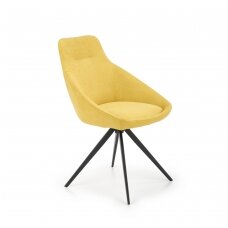K431 geltona metalinė kėdė