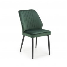 K432 tamsiai žalia metalinė kėdė