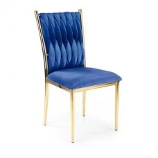K436 mėlyna metalinė kėdė