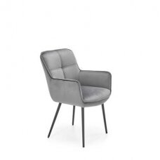 K463 pilka metalinė kėdė