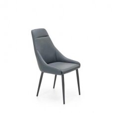 K465 tamsiai pilka metalinė kėdė