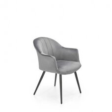 K468 pilka metalinė kėdė