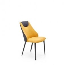 K470 garstyčių spalvos metalinė kėdė
