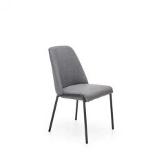 K476 tamsiai pilka metalinė kėdė