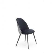 K478 juodai - balta metalinė kėdė
